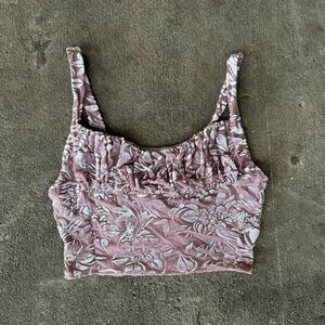 Urban Outfitters Clara Ruched Floral Corset Bustier Tank Top Size‎ Small